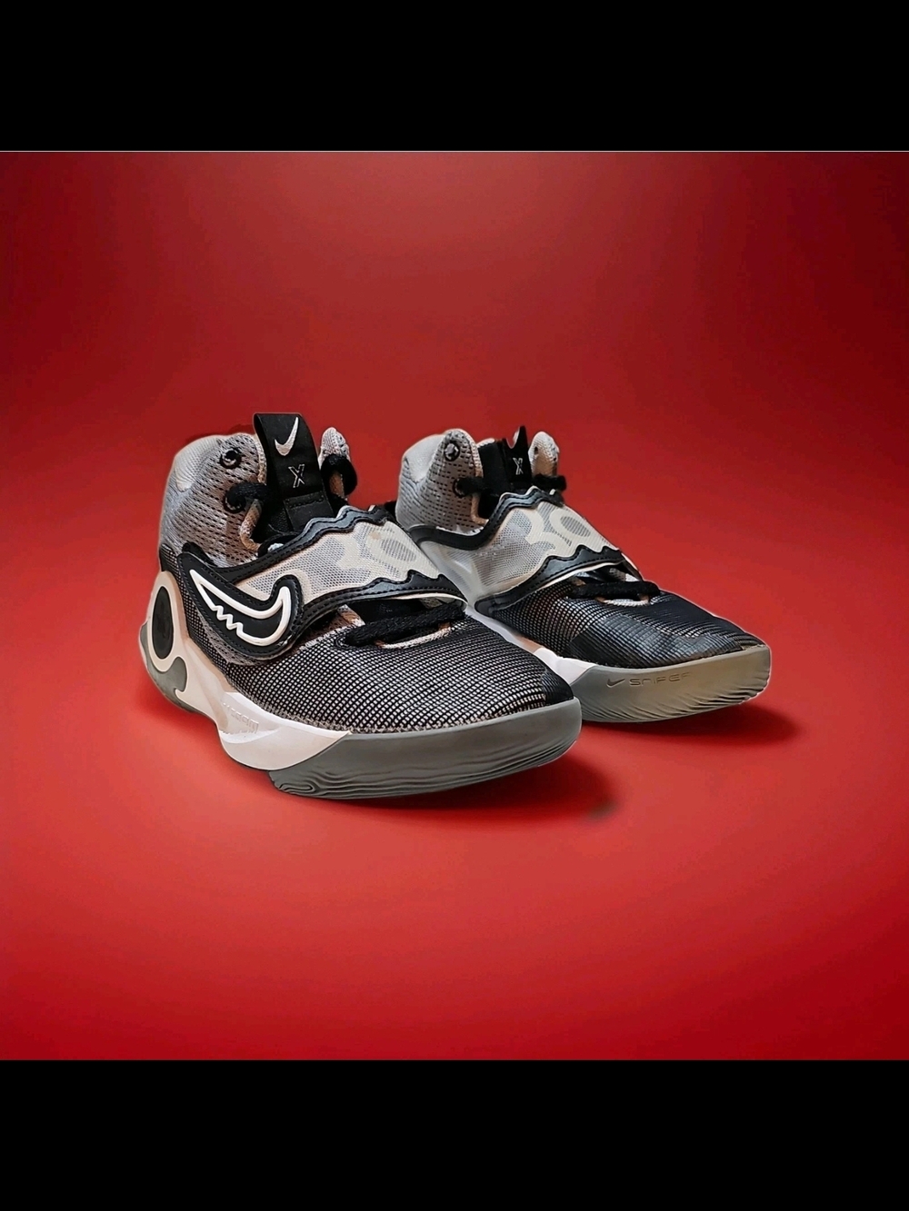 Nike Black and Gray High-Top Basketball Sneakers